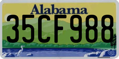 AL license plate 35CF988