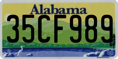 AL license plate 35CF989