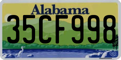 AL license plate 35CF998