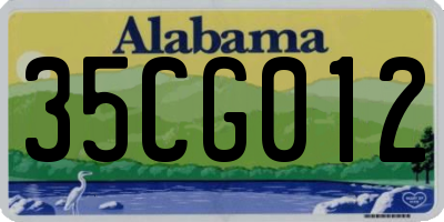 AL license plate 35CG012