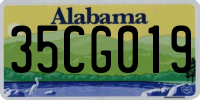 AL license plate 35CG019