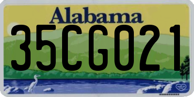 AL license plate 35CG021
