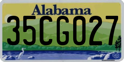 AL license plate 35CG027