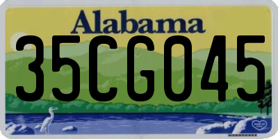 AL license plate 35CG045