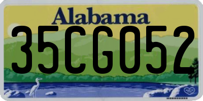 AL license plate 35CG052