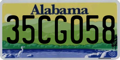 AL license plate 35CG058