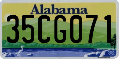 AL license plate 35CG071