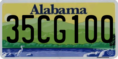 AL license plate 35CG100