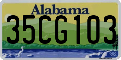 AL license plate 35CG103
