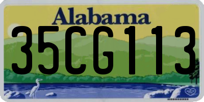 AL license plate 35CG113