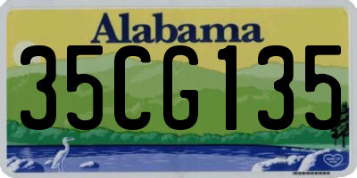 AL license plate 35CG135