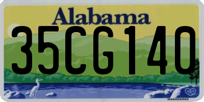 AL license plate 35CG140
