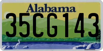 AL license plate 35CG143