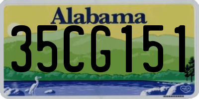 AL license plate 35CG151