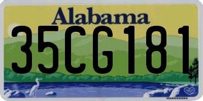 AL license plate 35CG181