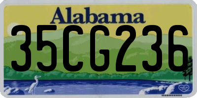 AL license plate 35CG236