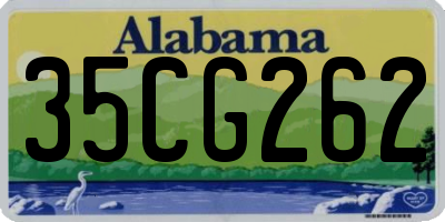 AL license plate 35CG262