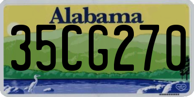 AL license plate 35CG270