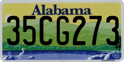 AL license plate 35CG273
