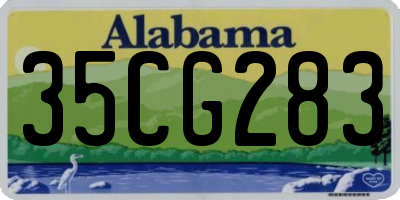 AL license plate 35CG283