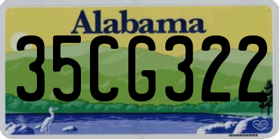 AL license plate 35CG322