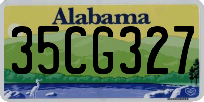 AL license plate 35CG327