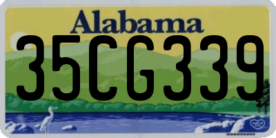 AL license plate 35CG339