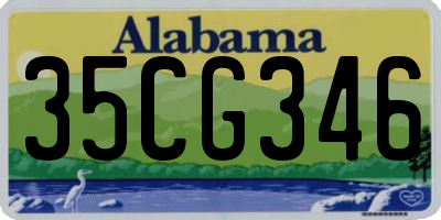 AL license plate 35CG346