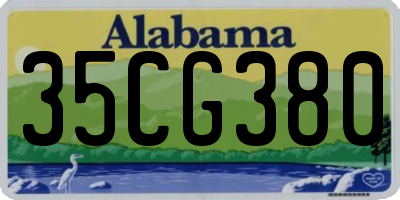 AL license plate 35CG380