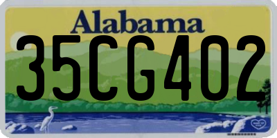 AL license plate 35CG402
