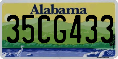 AL license plate 35CG433