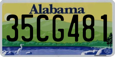 AL license plate 35CG481