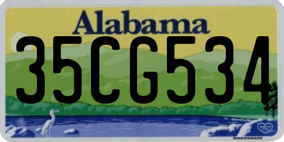 AL license plate 35CG534