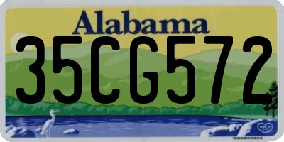 AL license plate 35CG572