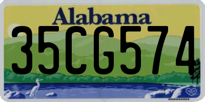 AL license plate 35CG574