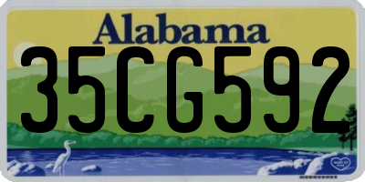 AL license plate 35CG592