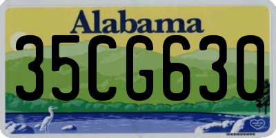 AL license plate 35CG630