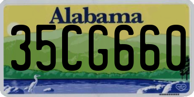 AL license plate 35CG660