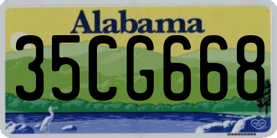 AL license plate 35CG668
