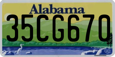 AL license plate 35CG670