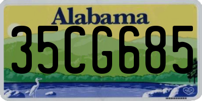 AL license plate 35CG685