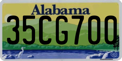 AL license plate 35CG700