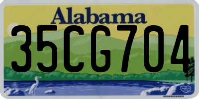 AL license plate 35CG704