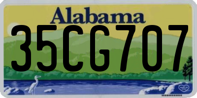 AL license plate 35CG707