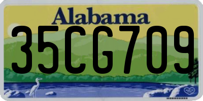 AL license plate 35CG709