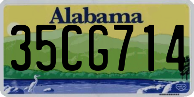 AL license plate 35CG714