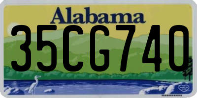AL license plate 35CG740