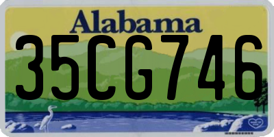 AL license plate 35CG746