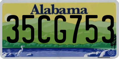 AL license plate 35CG753