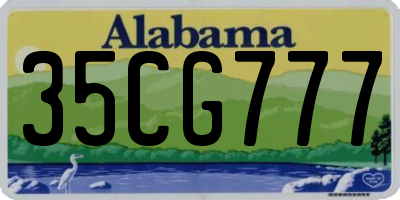 AL license plate 35CG777